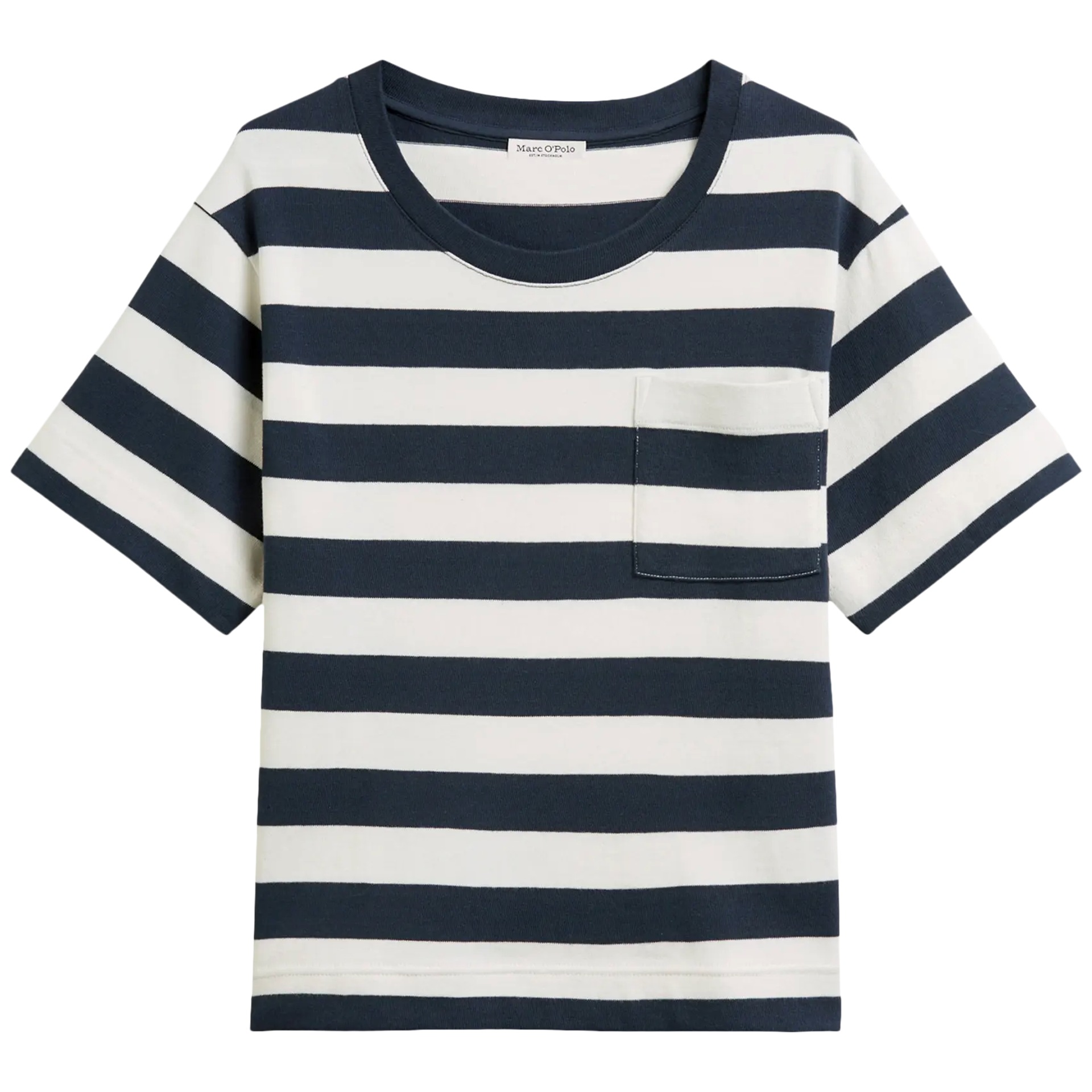 Loose Fit T-Shirt | STRIPES MUTED BLUE