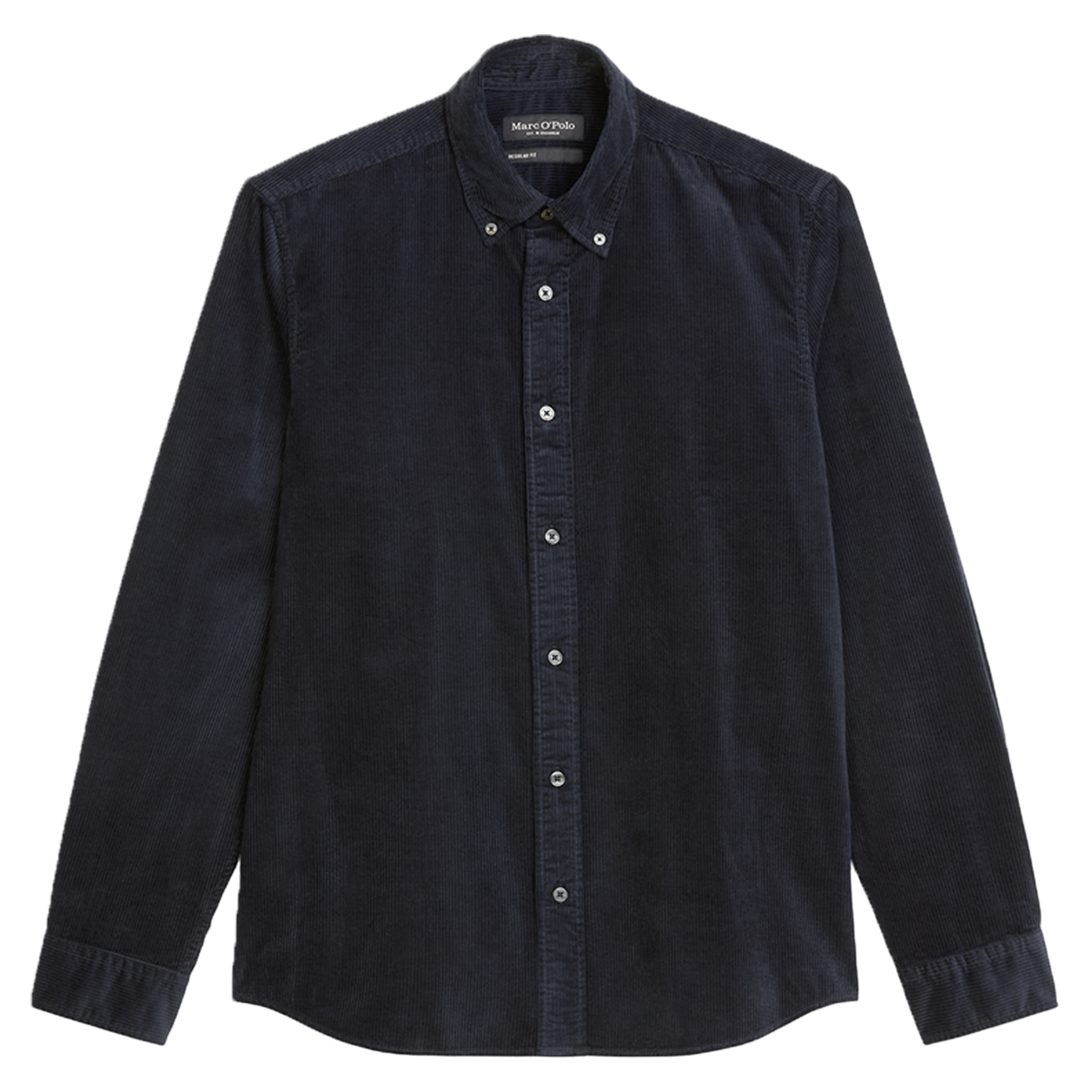 Cord-Hemd Regular mit Button-Down-Kragen | Dark Navy