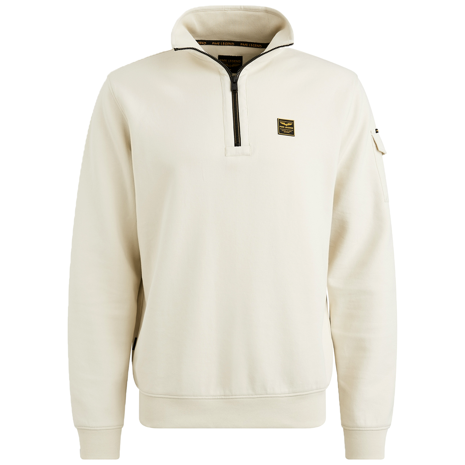 Pullover mit Flight-Pocket | BONE WHITE