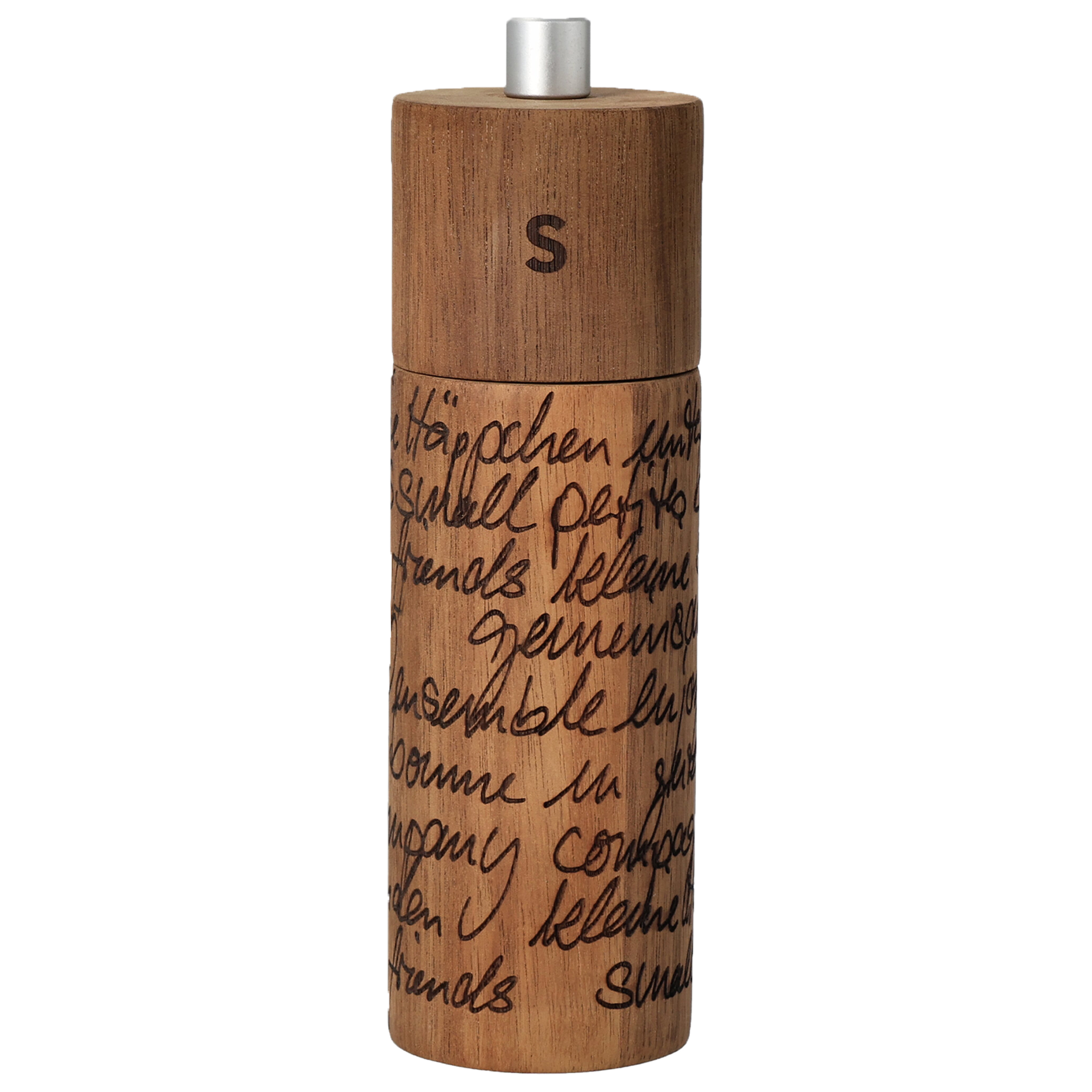 Salzmühle Häppchenweise aus Holz | Ø 5 cm · H 17 cm