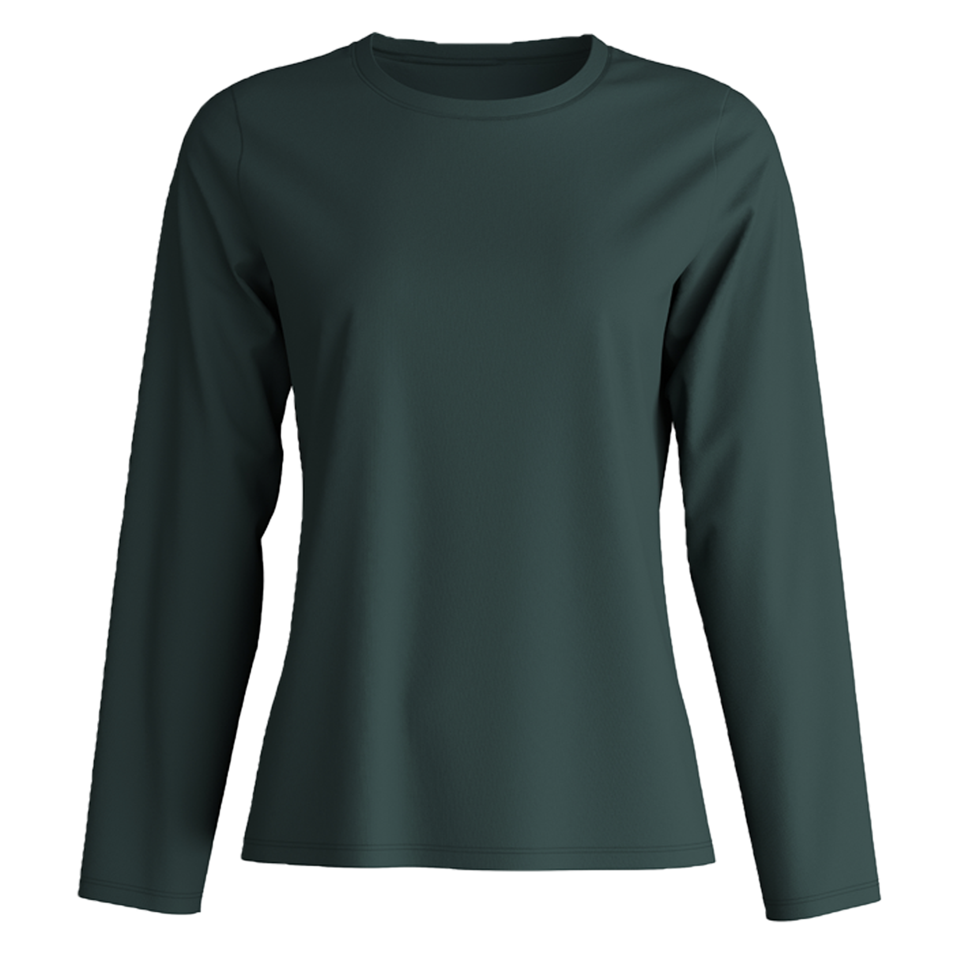 Langarm-Shirt | Deep Emerald Green Botanic