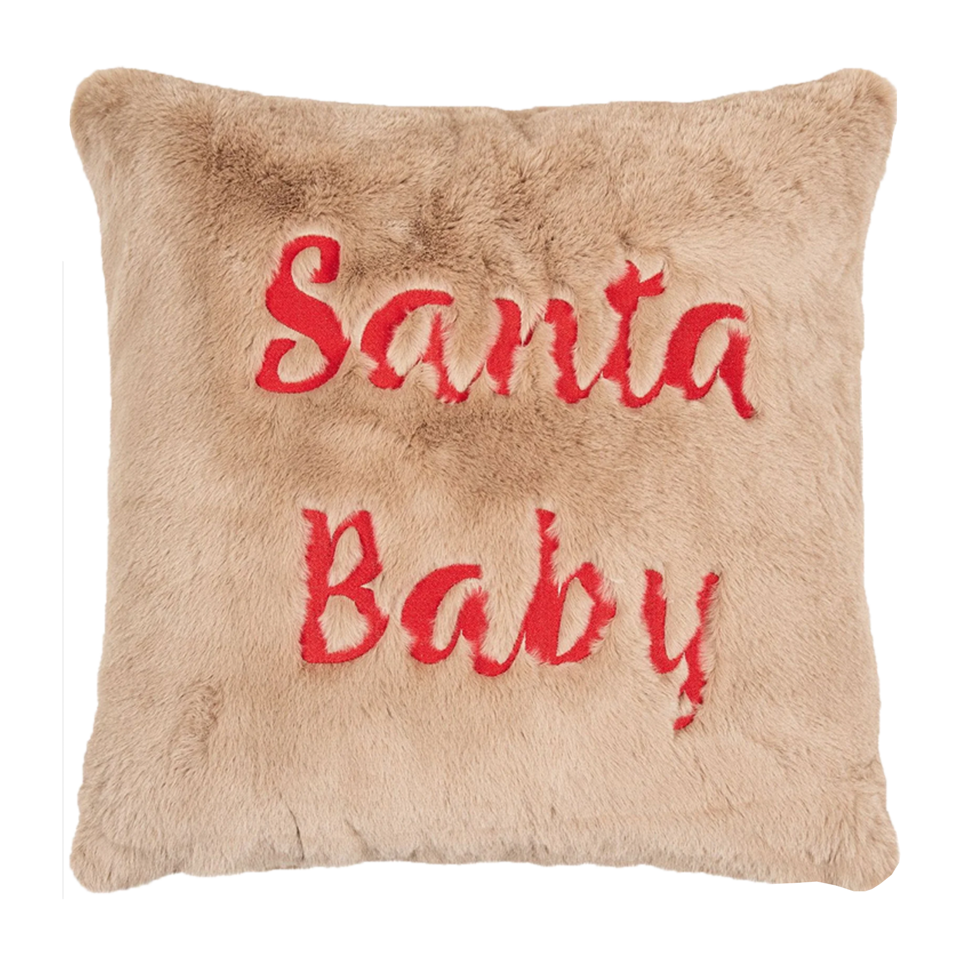 Kissenhülle Santa Baby | Taupe