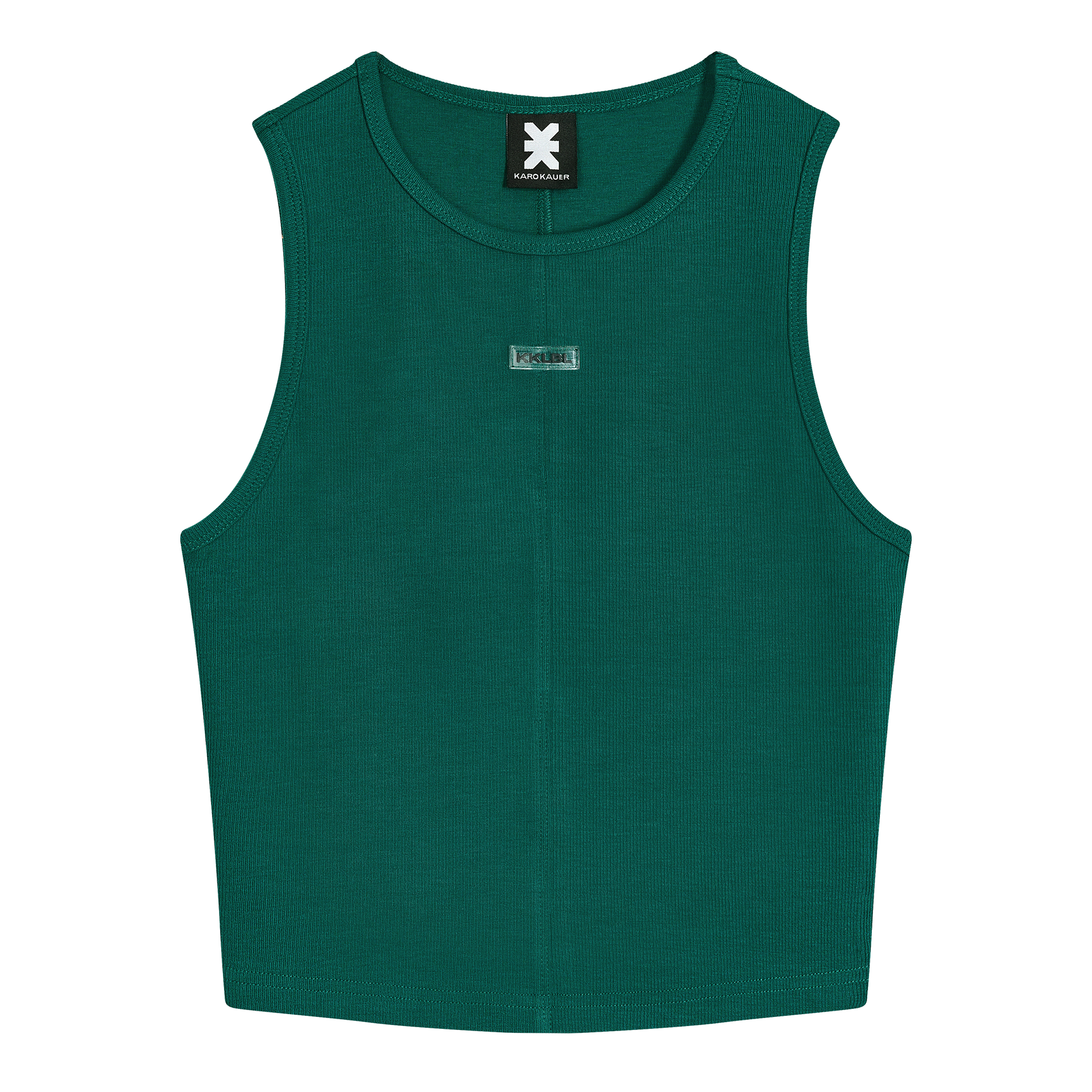 Basic Crop Top mit KKLBL Stitching | Forest Green