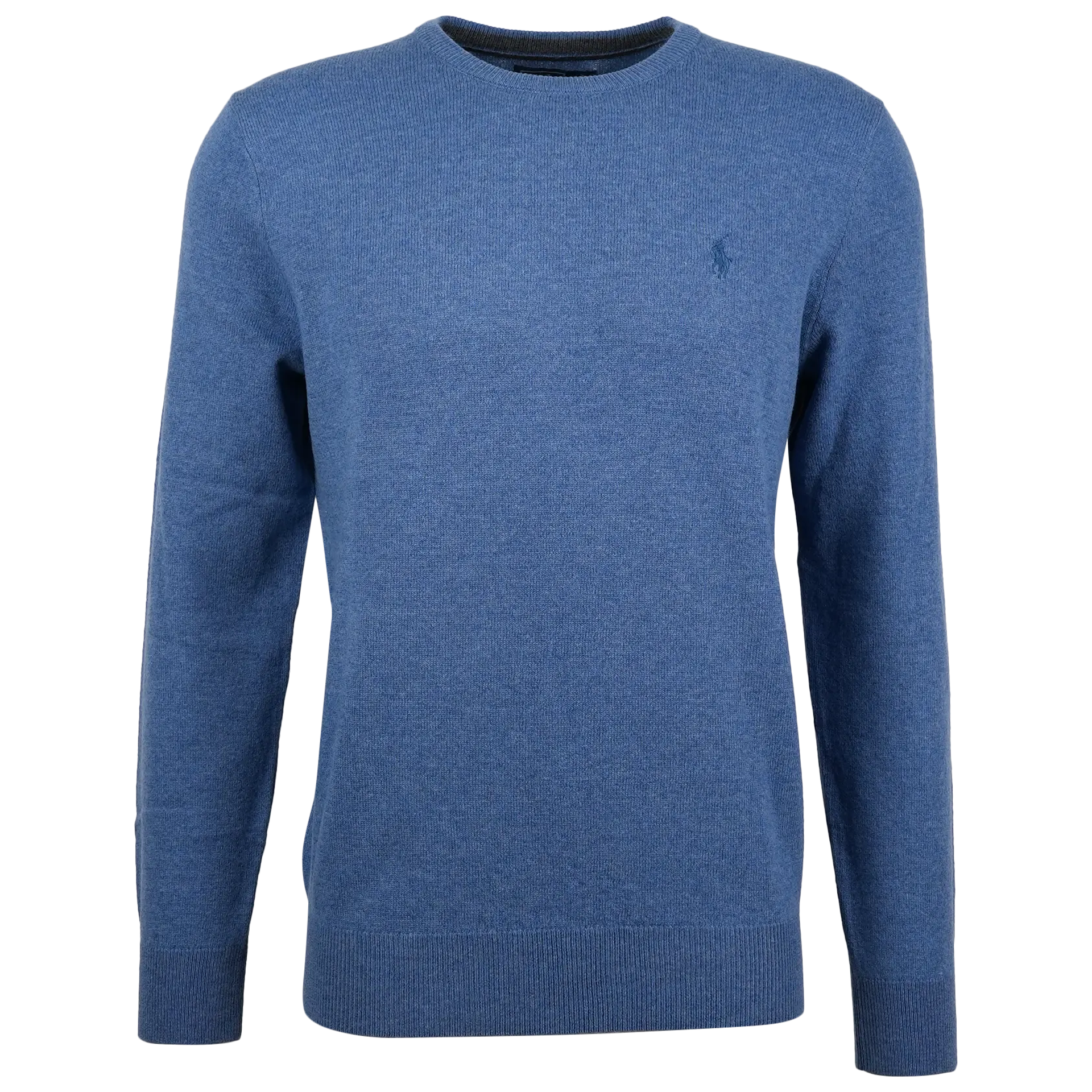 Wollpullover mit Rundhalsausschnitt | Blau