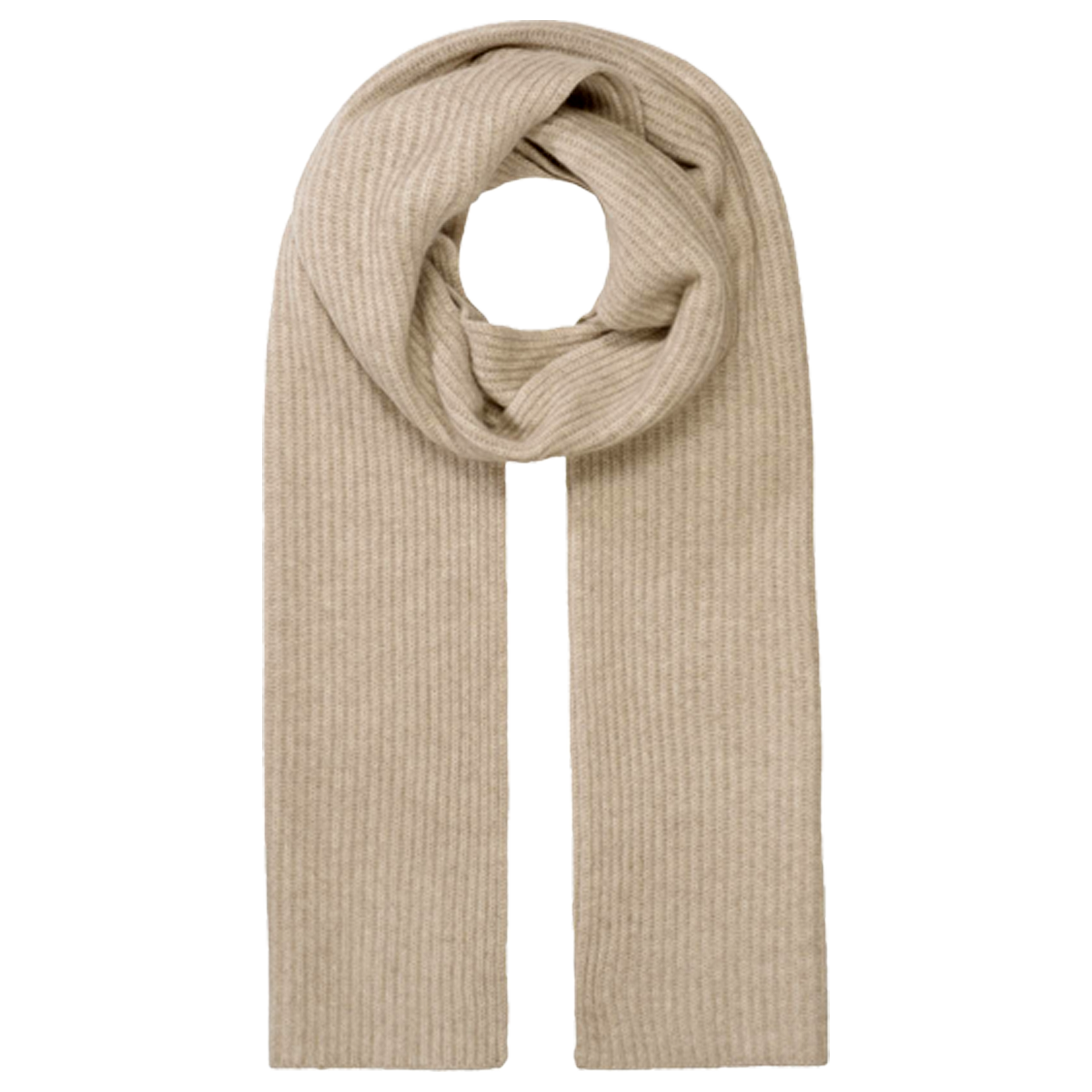 Cashmere Schal mit Ribstruktur | IRISH CREAM MELANGE
